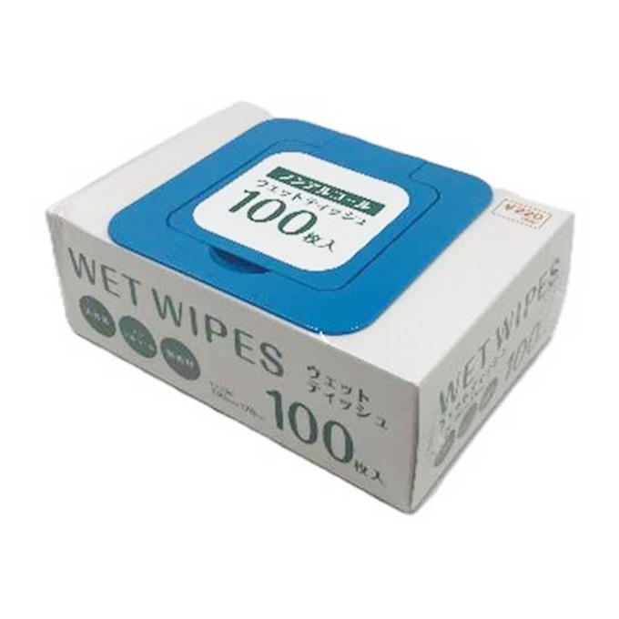 【まとめ買い】箱型ウェットティッシュ100枚入り ノンアルコール 9001/317872