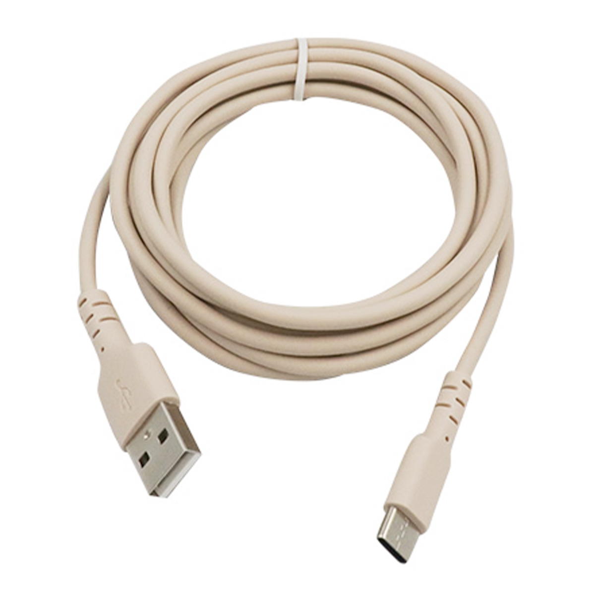 【まとめ買い】やわらかType-Cケーブル2m オートミール 9001/319213