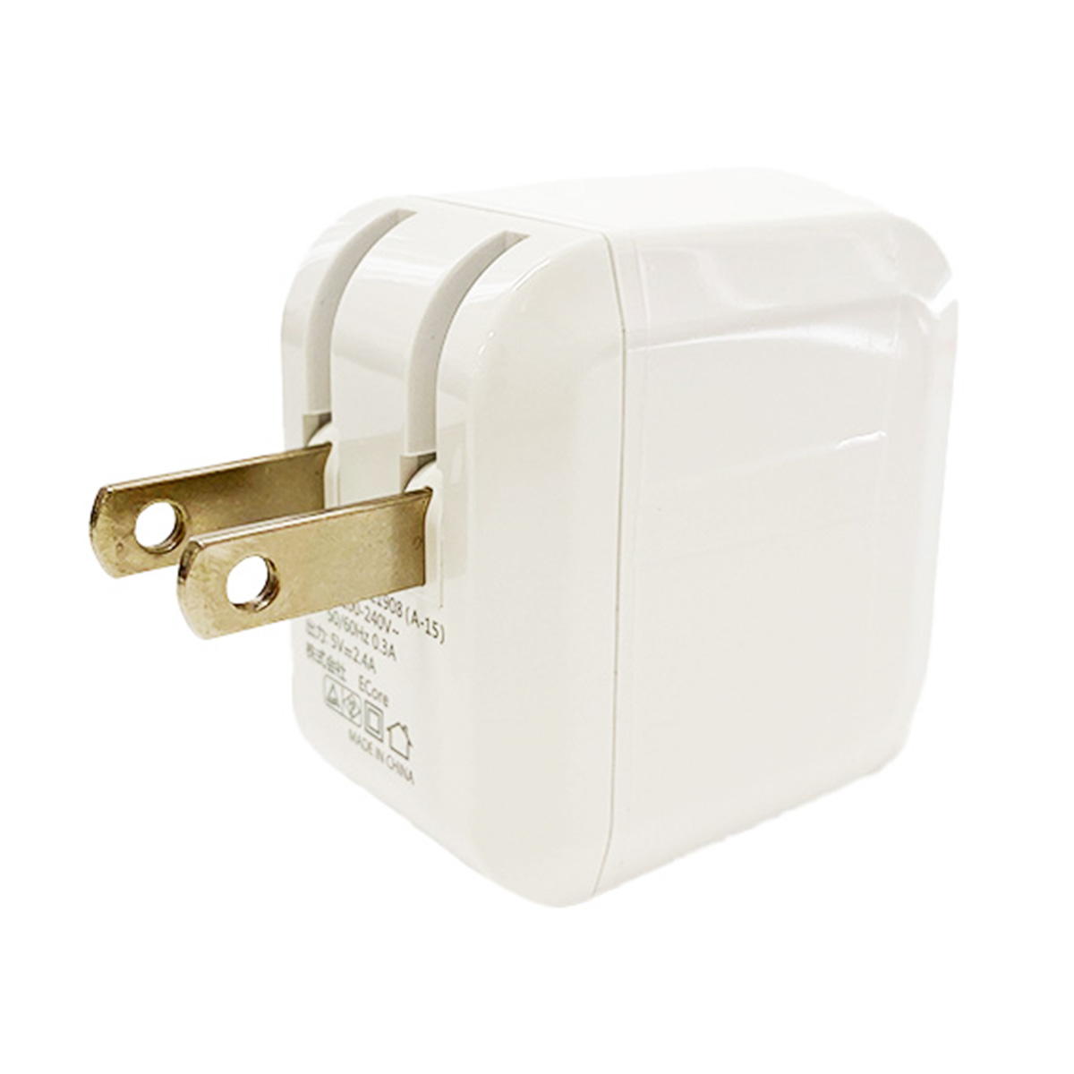 【まとめ買い】2.4A 2ポート自動識別ACアダプタUSB充電器 9001/319270