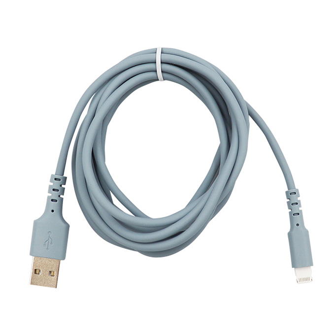【まとめ買い】くすみカラー ライトニングケーブル 2m 充電転送 BL 9001/319283