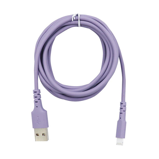 【まとめ買い】くすみカラー ライトニングケーブル 2m 充電転送 PL 9001/319285