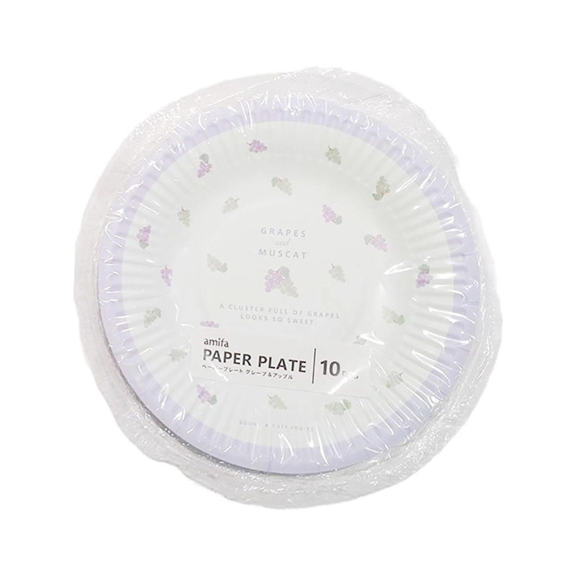 【まとめ買い】ペーパープレート 10P グレープ&アップル0356/325992