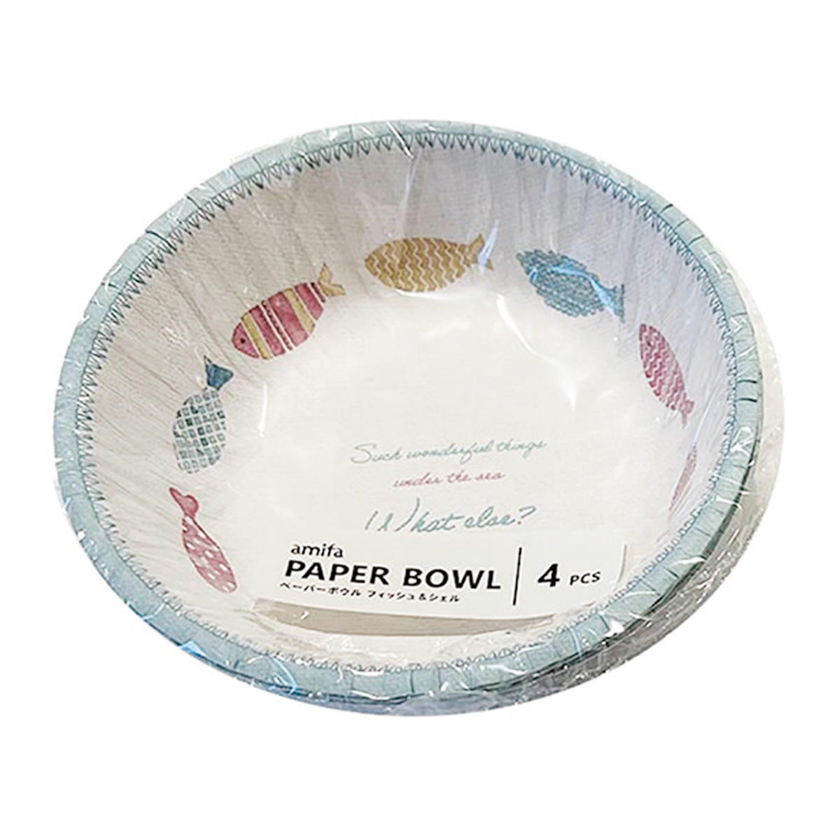 【まとめ買い】ペーパーボウル 4P フィッシュ&シェル0356/326001