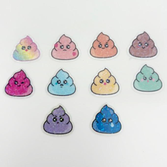 【まとめ買い】フレークシール キラキラおめめうんち 30枚入 9001/327623
