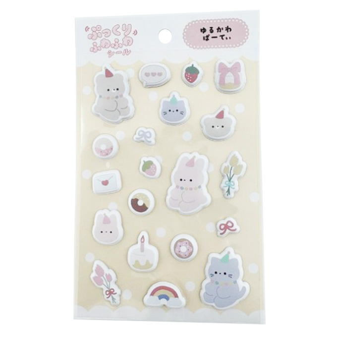 【まとめ買い】ぷっくりふわふわシール ゆるかわぱーてぃ 9001/327628