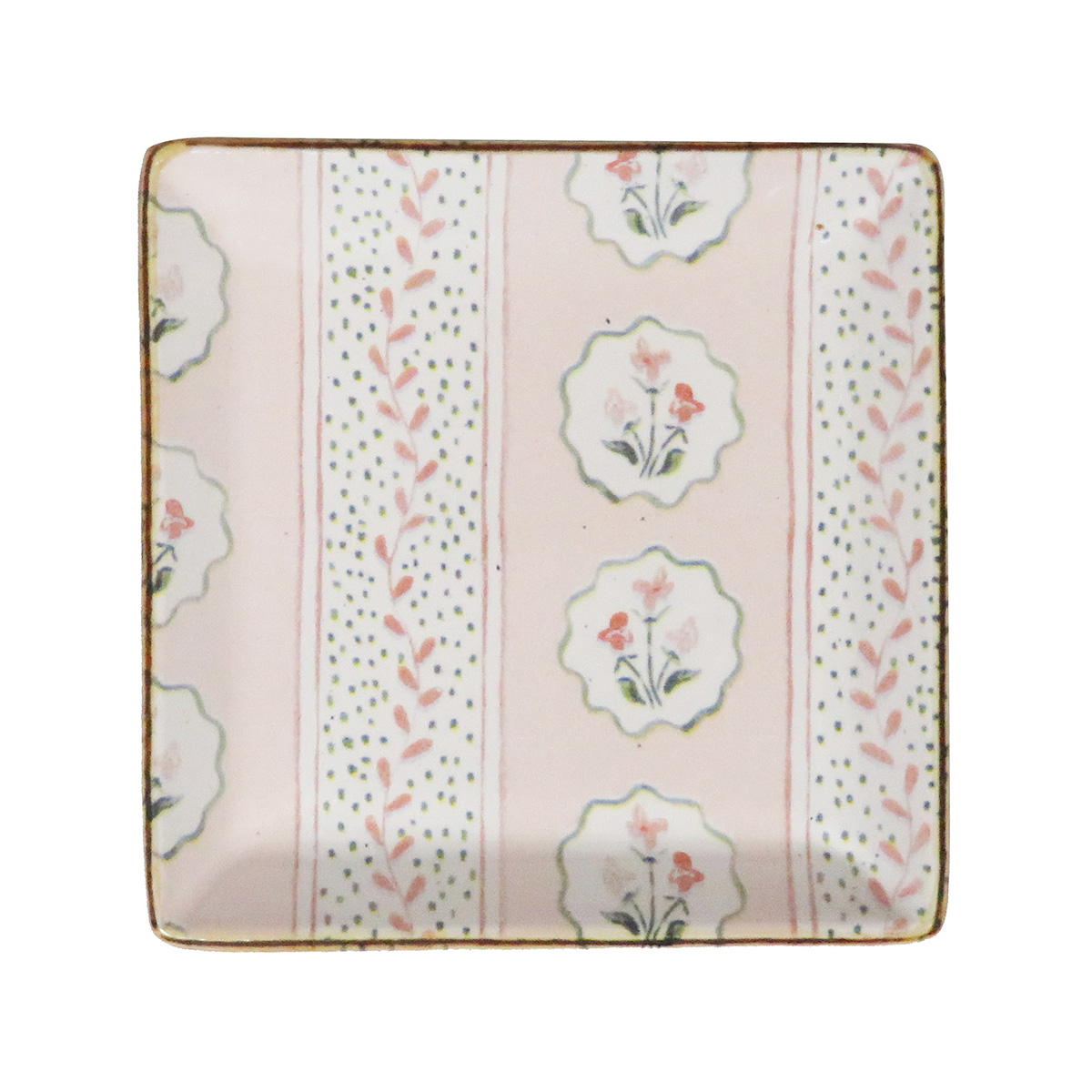 【まとめ買い】プレート スクエア S フラワー ピンク 0599/327861