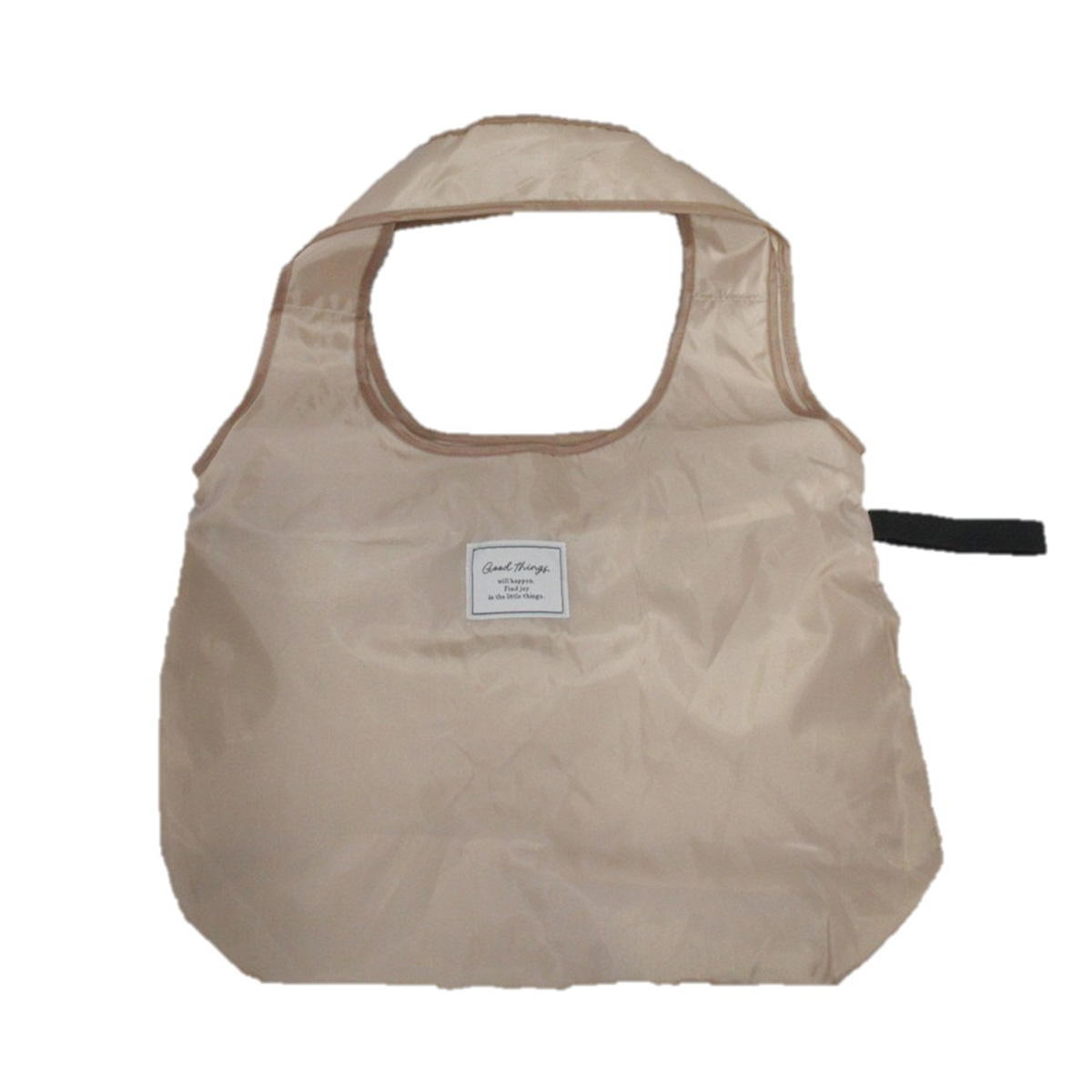 【まとめ買い】ファスナー付き肩掛け買い物バッグBE 0834/328706