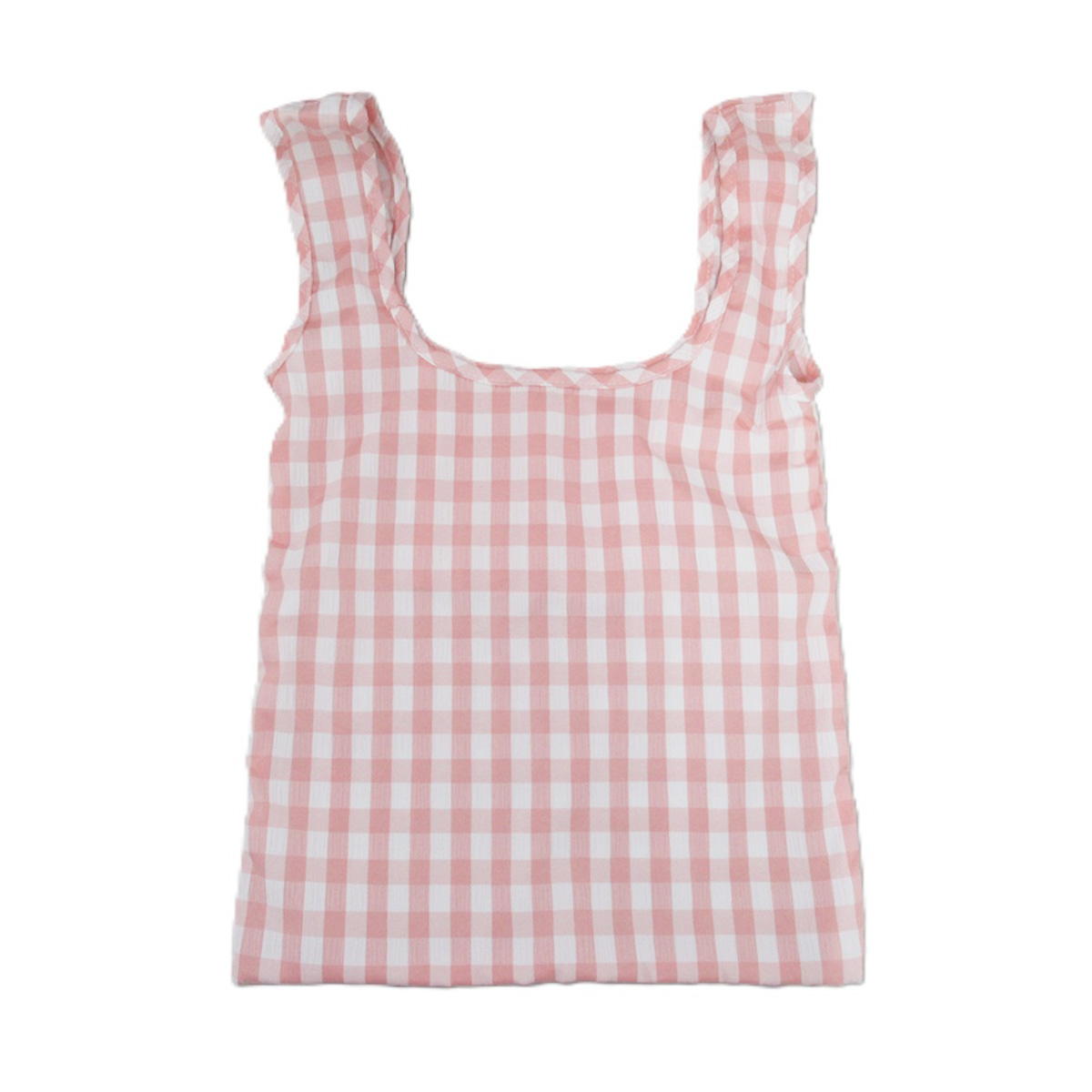 【まとめ買い】買い物バッグ ギンガムチェックPK 0834/329088