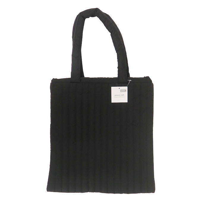 【まとめ買い】キルティングトートバッグ 長方形 BK 0599/329108