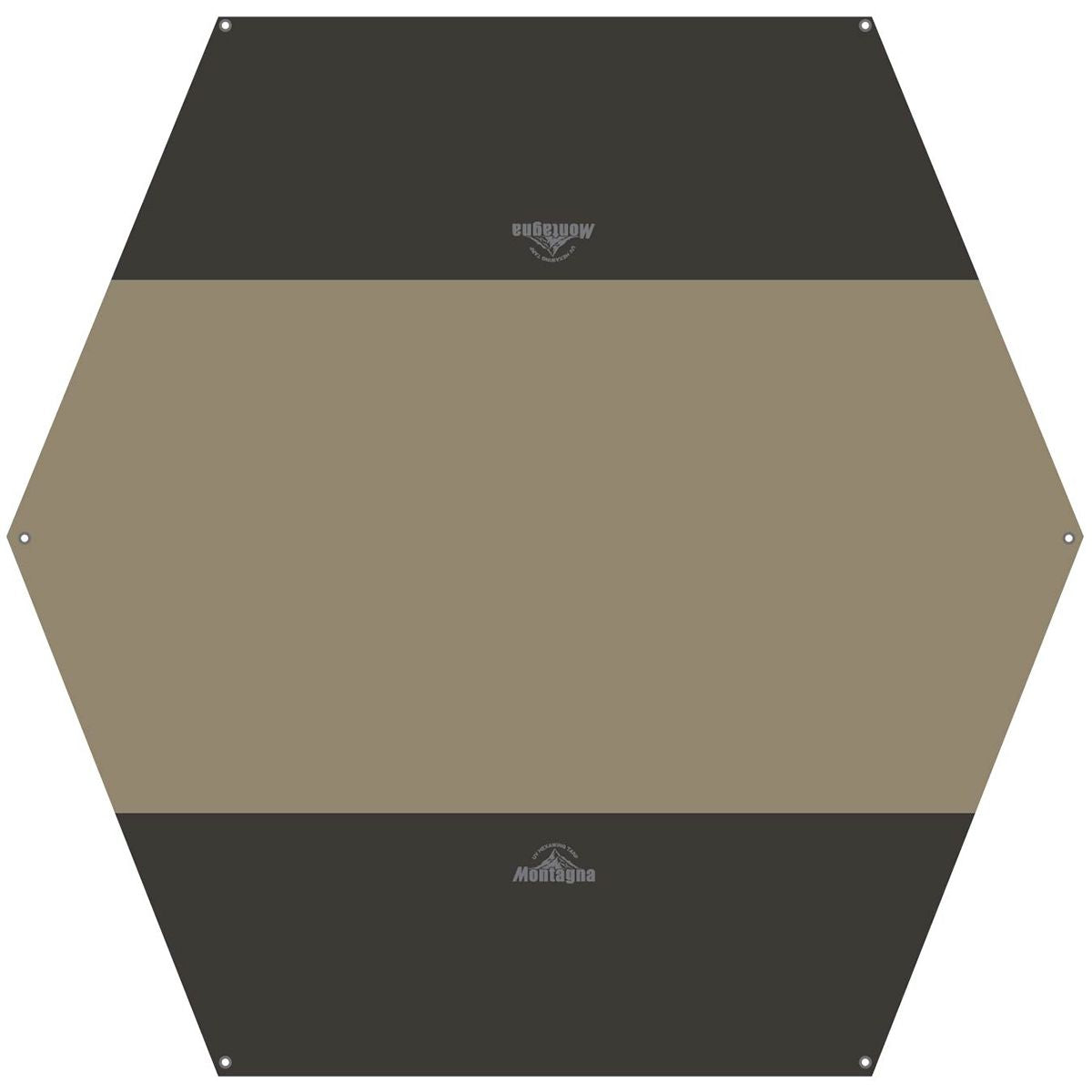 タープテント UVコーティング ヘキサウイングタープ 3ｍ HAC3474 Montagna モンターナ カーキ 紫外線対策 1571/329698