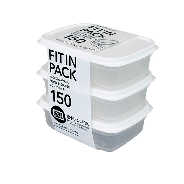 食品保存容器 フードストッカー ストック容器 フィットインパック 3P ホワイト 150ml 0775/330430