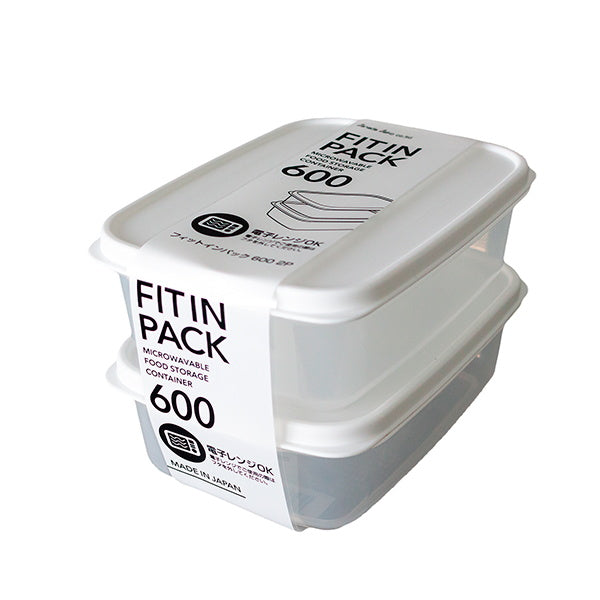 食品保存容器 フードストッカー ストック容器 フィットインパック 2P ホワイト 600ml 0775/330432