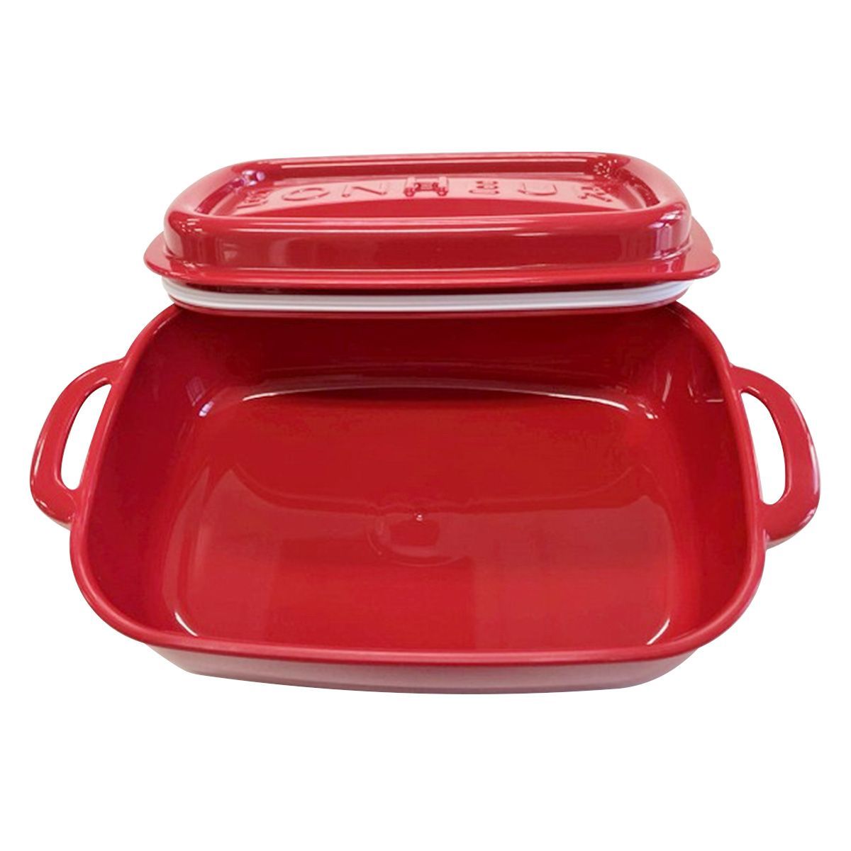 まとめ買い】ボヌール ランチスクエア3L レッド 0847/331973 | ワッツ