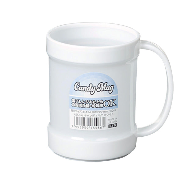 まとめ買い】マグカップ プラ製 キャンディマグ ホワイト 300ml 0523