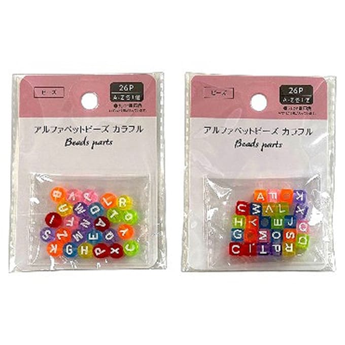【まとめ買い】ビーズ アルファベット カラフル 26P 0948/335416