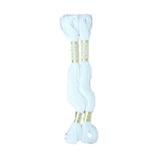 刺繍糸 刺しゅう糸 ししゅう 国産綿100％ 8m×２本 ホワイト 白 9001/335633
