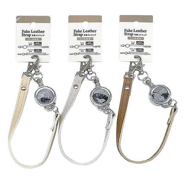 手まり30個　ストラップ手まり30個 まとめ買い】革風ストラップ リール付き0948/336307 | ワッツ