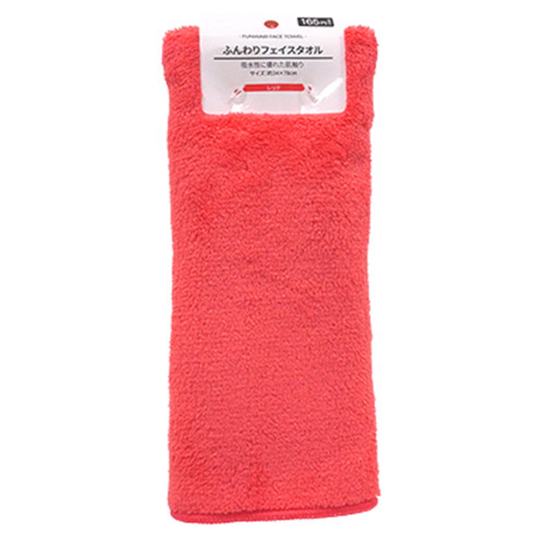 まとめ買い】ふんわり フェイスタオル レッド0936/338674 | ワッツ