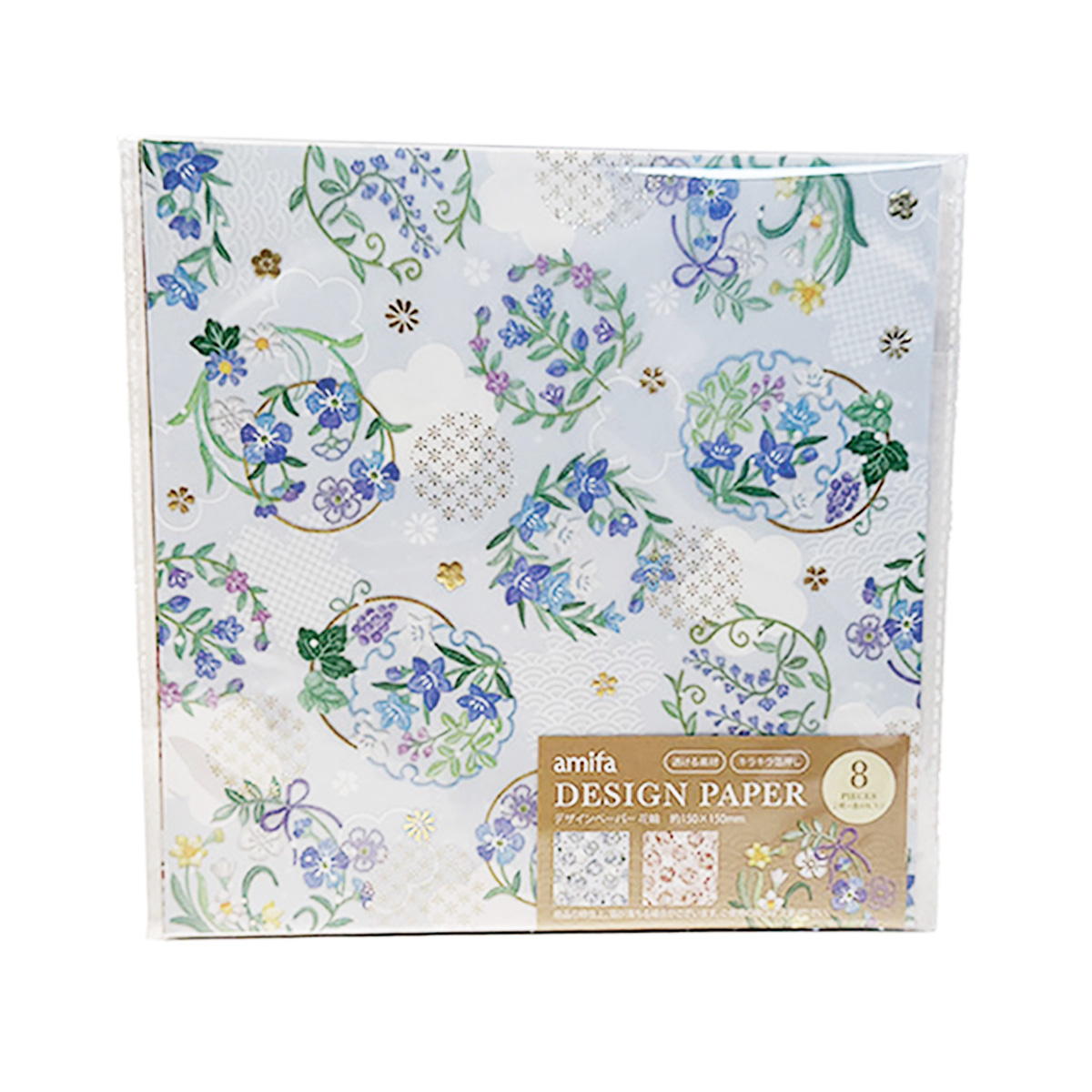 【まとめ買い】デザインペーパー 8P 花輪 0356/342099