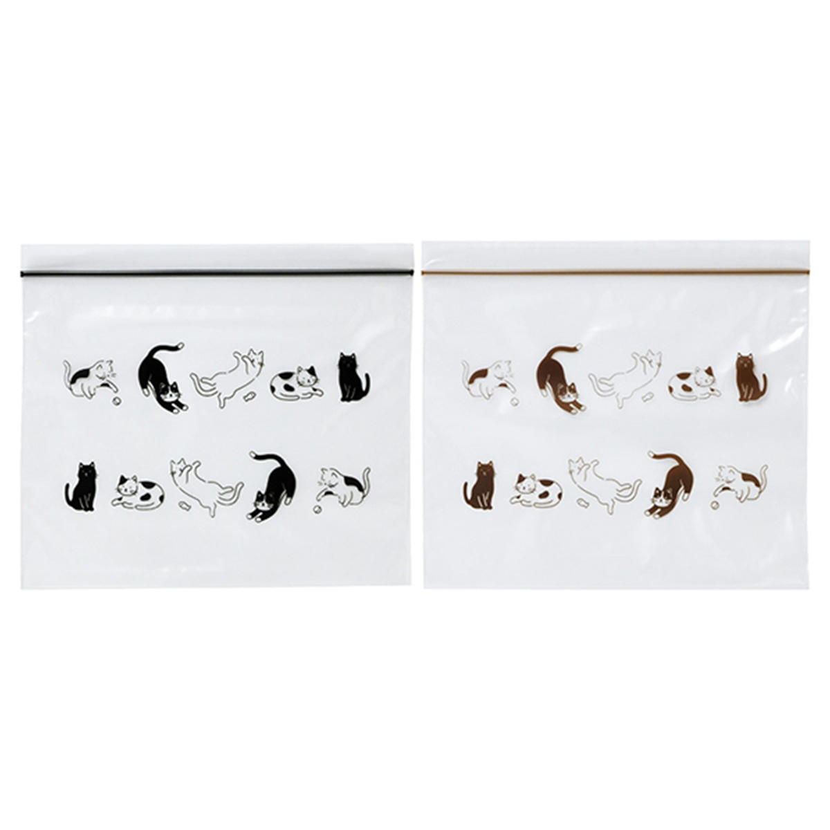 【まとめ買い】フリーザーバッグねこ柄M10枚 0490/343344