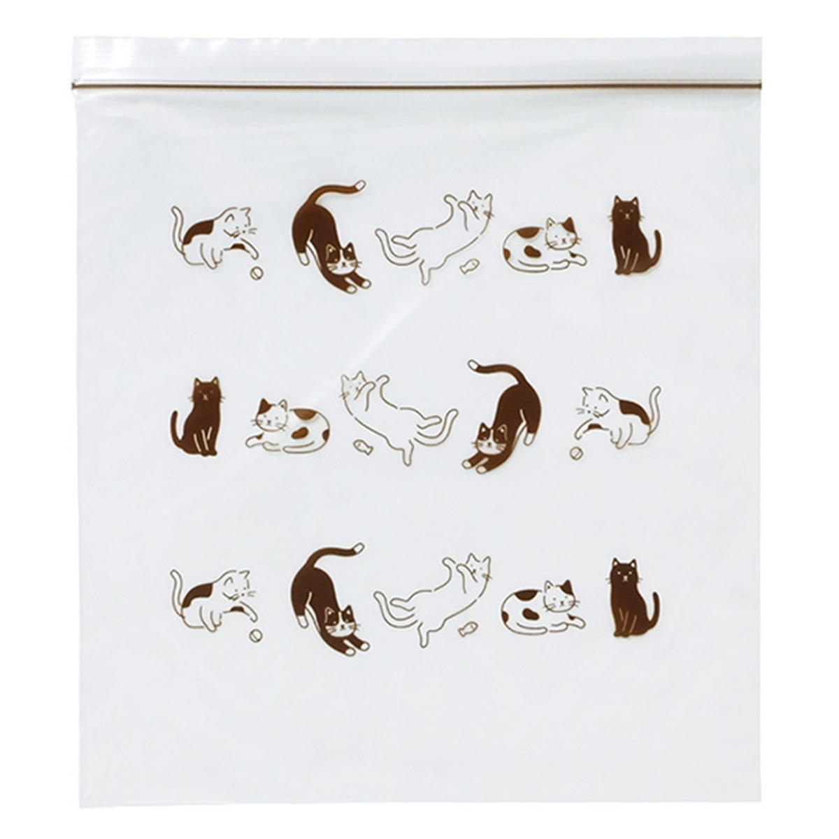 【まとめ買い】フリーザーバッグねこ柄L6枚 0490/343345