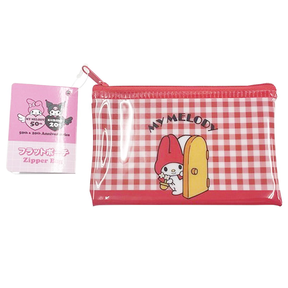 【まとめ買い】sanrio マイメロフラットポーチS 50th赤メロ0459/346013