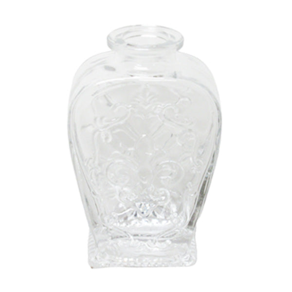 花瓶 フラワーベース ガラス瓶 ガラスベース エンボス 約8.5cm 0665/346233