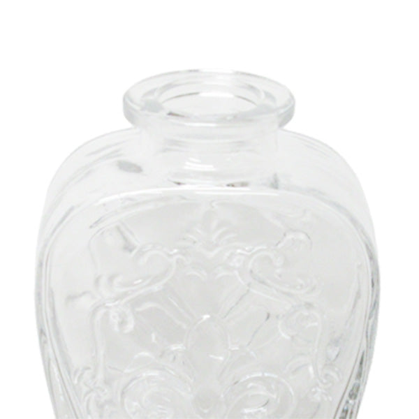 花瓶 フラワーベース ガラス瓶 ガラスベース エンボス 約8.5cm 0665/346233