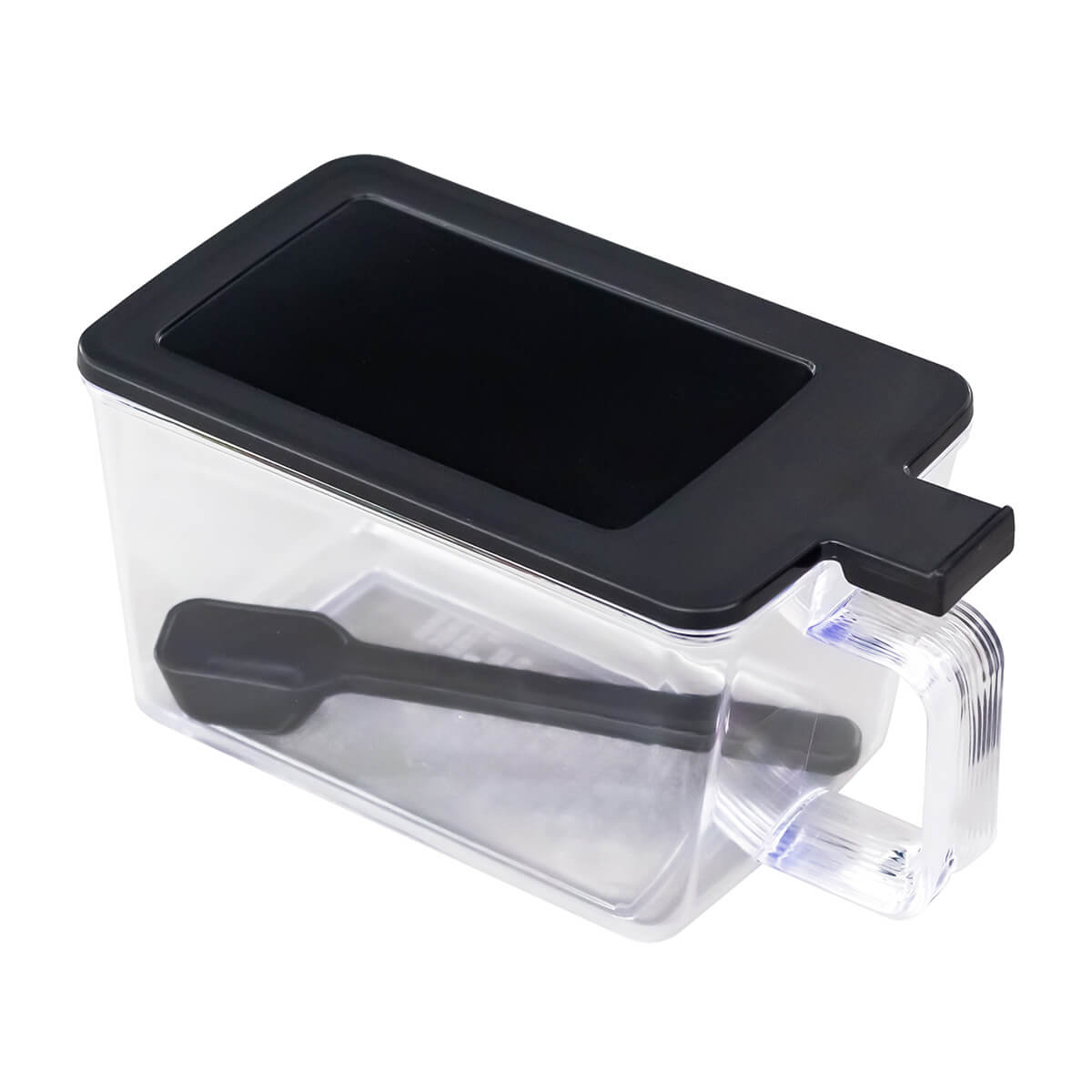 【まとめ買い】調味料入れ スマートポット スプーン付 ブラック 620ml 0775/347019