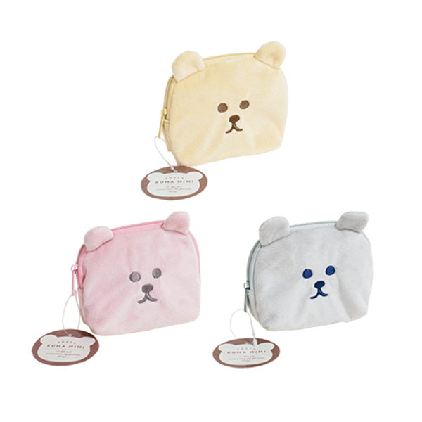 【まとめ買い】クマポーチ 耳付 パステル 縦8×横11×マチ3cm 0936/347363 | ワッツ