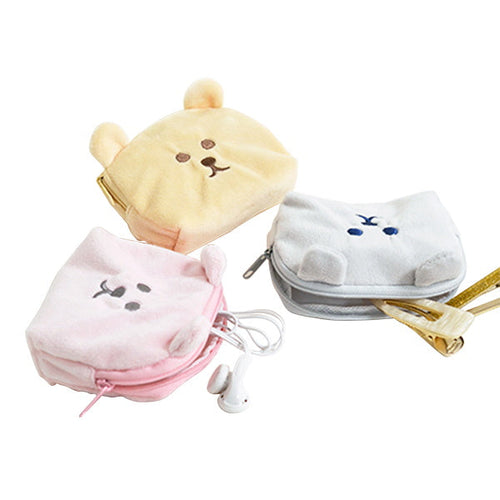 【まとめ買い】クマポーチ 耳付 パステル 縦8×横11×マチ3cm 0936/347363 | ワッツ