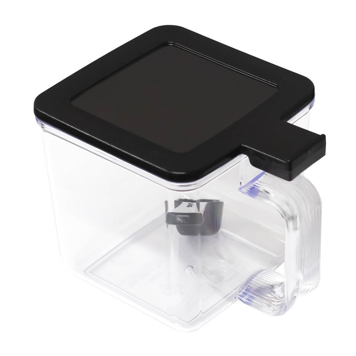 【まとめ買い】調味料入れ スマートポット360(スプーン付) ブラック 0775/347806