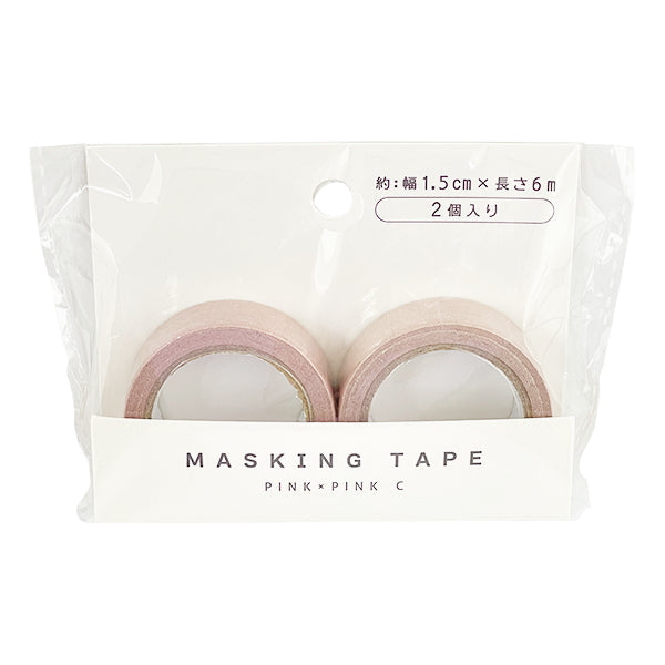 マスキングテープ6m 2P ピンク2色  C 1523/348153