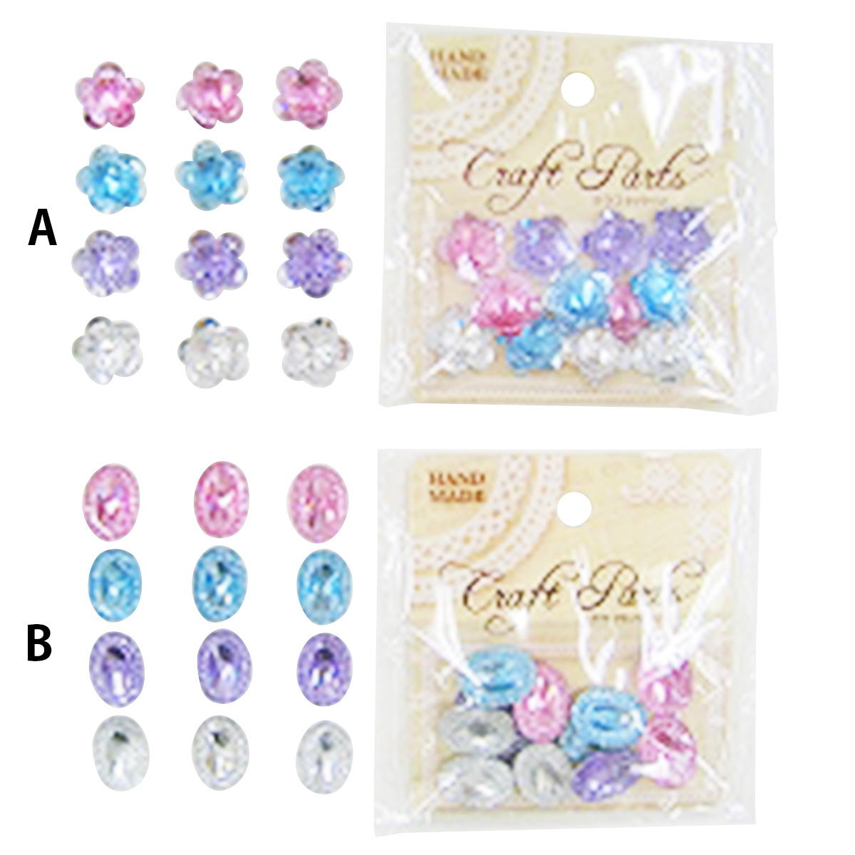 【まとめ買い】パーツ プレシャス 花・楕円12P0970/348173