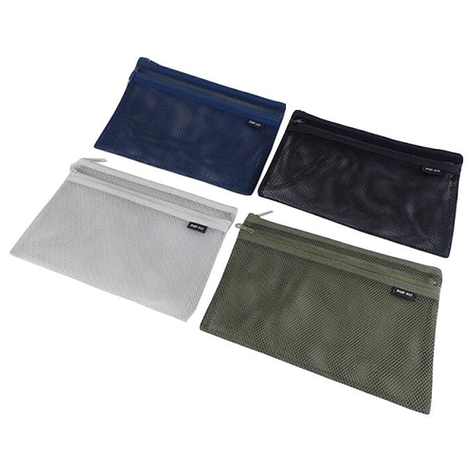 【まとめ買い】メッシュポーチ メッシュケース フラットタイプ WM 約24.5x16cm 0459/352019