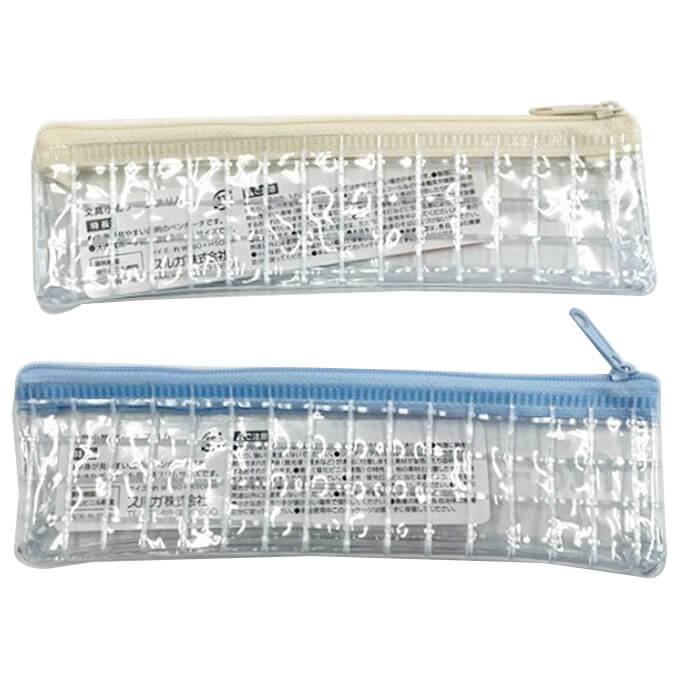 【まとめ買い】透明ポーチ 文具小物ケース スリム 約18x5cm 0459/352030