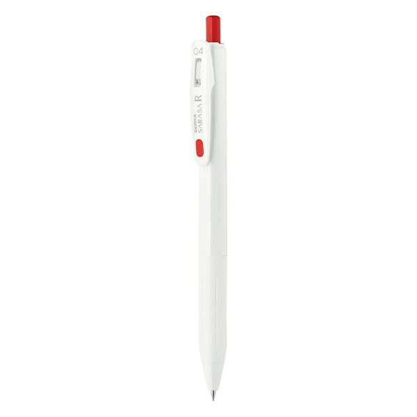 ボールペン ZEBRA ゼブラ サラサR ジェルボールペン 白軸 0.4 赤 0960/352274
