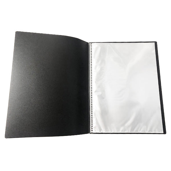 ポケットファイル ポケットクリアファイル B5 スリムファイル 20ポケット (ブラック・ホワイト） 1583/352304