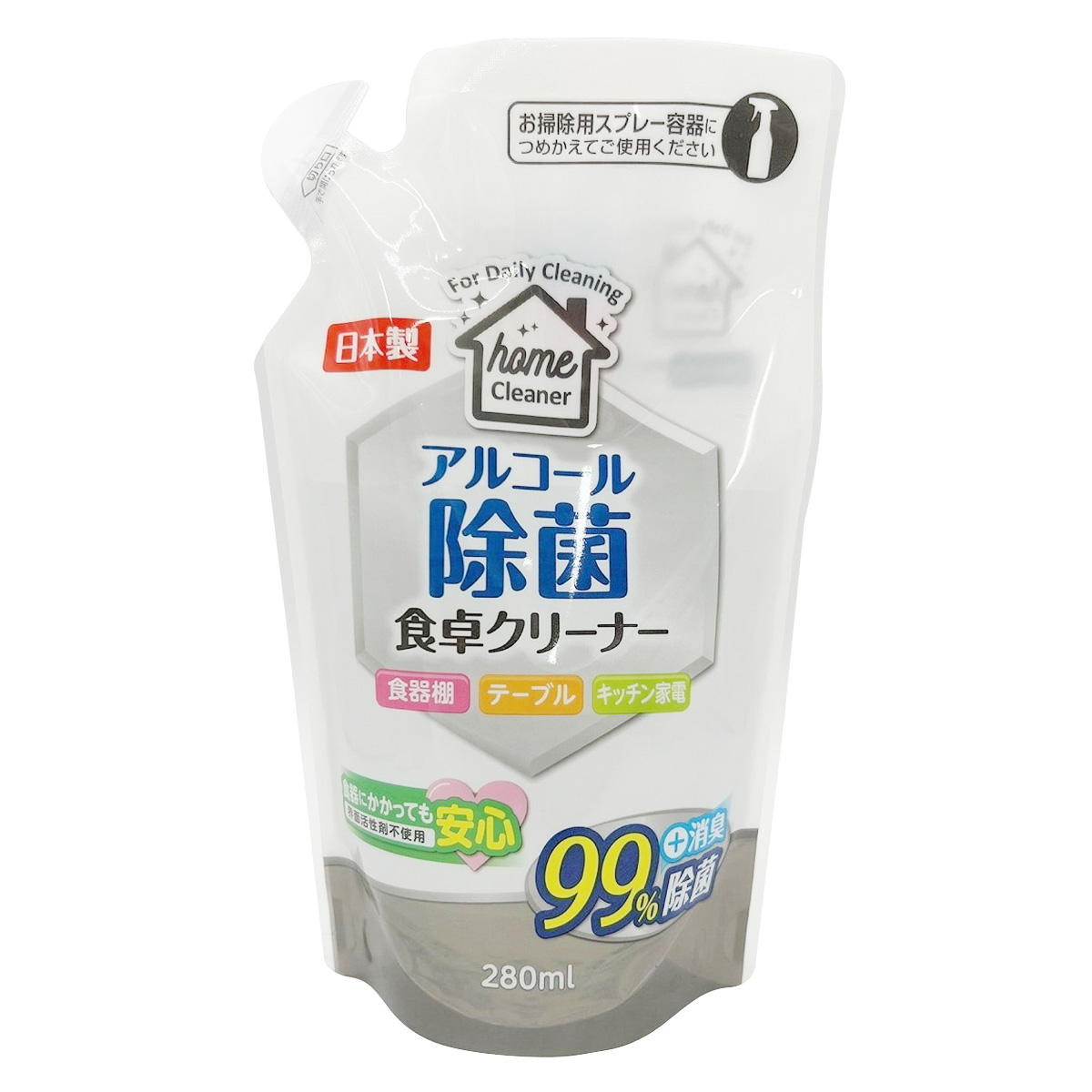 【まとめ買い】アルコール除菌食卓クリーナー詰替用280ml 0459/355355