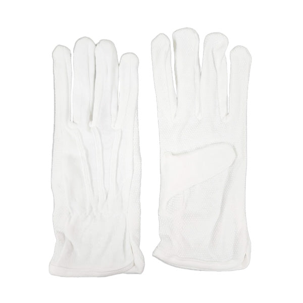 ドライブ手袋 マチすべり止め付 日除けグローブ 白手袋 綿100% M 約22cm ホワイト 双組 1855/355880