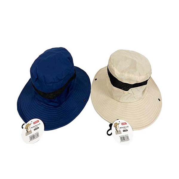 帽子 ハット バケットハット 深め サファリハット ベージュ・ネイビー UV対策 紫外線対策　 9001/357303