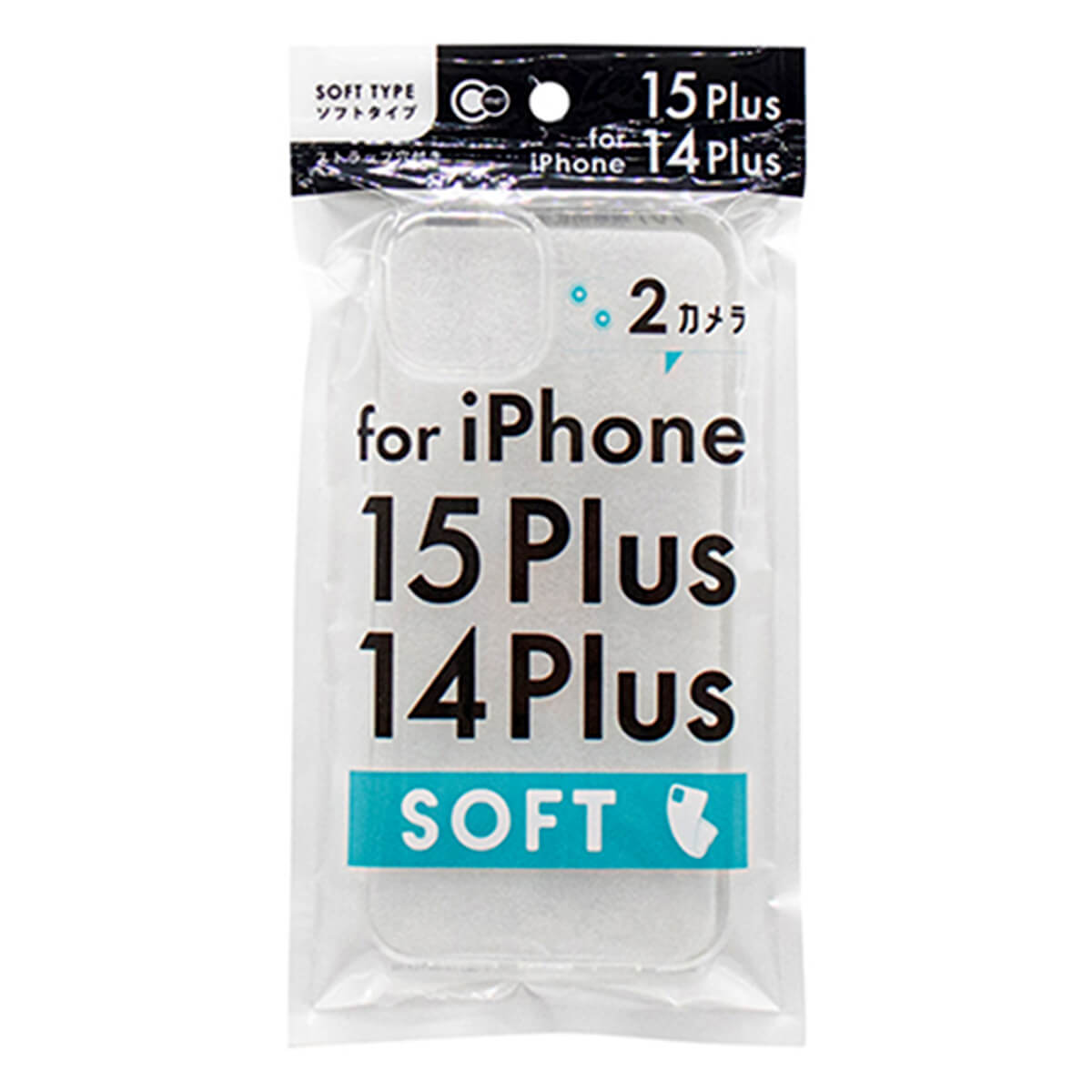 【まとめ買い】iPhone15Plus用ケース ソフトクリア 0847/358289