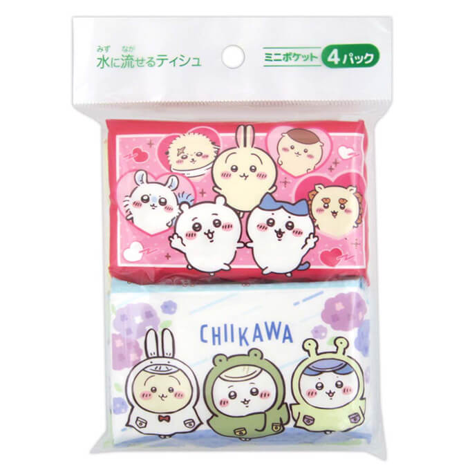 【まとめ買い】ミニポケットティッシュ ちいかわ 4P 0915/359377