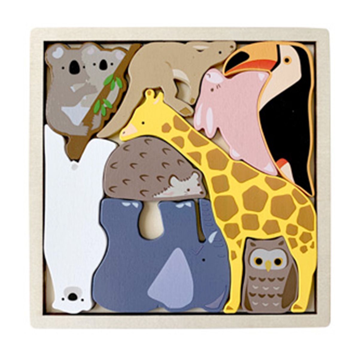 まとめ買い】知育玩具 木製パズル 動物園 0894/360231 | ワッツ