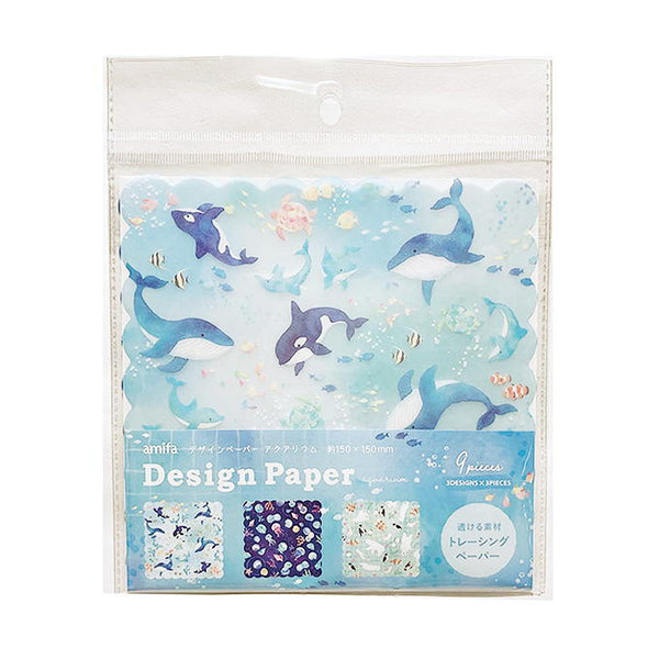 まとめ買い】デザインペーパー 9P アクアリウム 0356/361778 | ワッツ