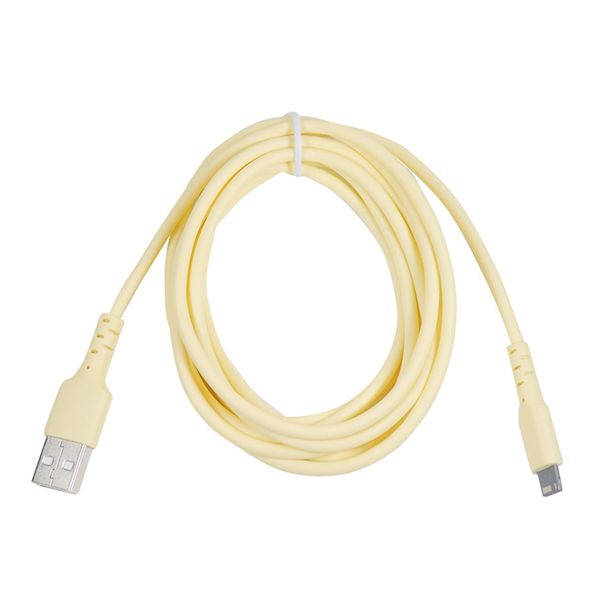 まとめ買い】やわらかPVCライトニングケーブル充電専用2mイエロー 9001