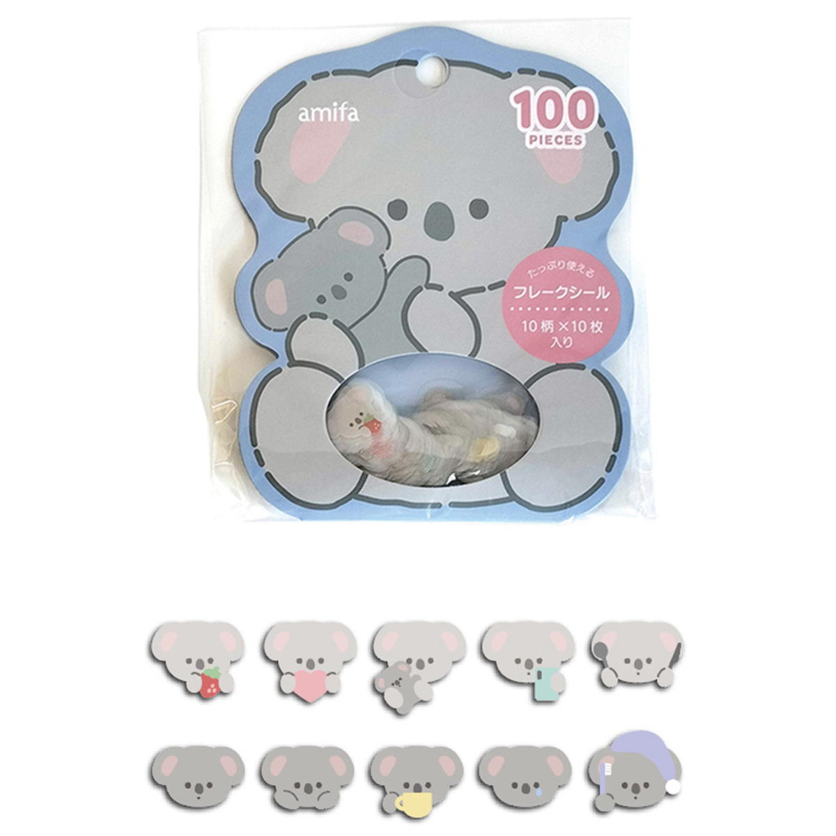 【まとめ買い】フレークシール 100P デイリーアニマル 0356/363274