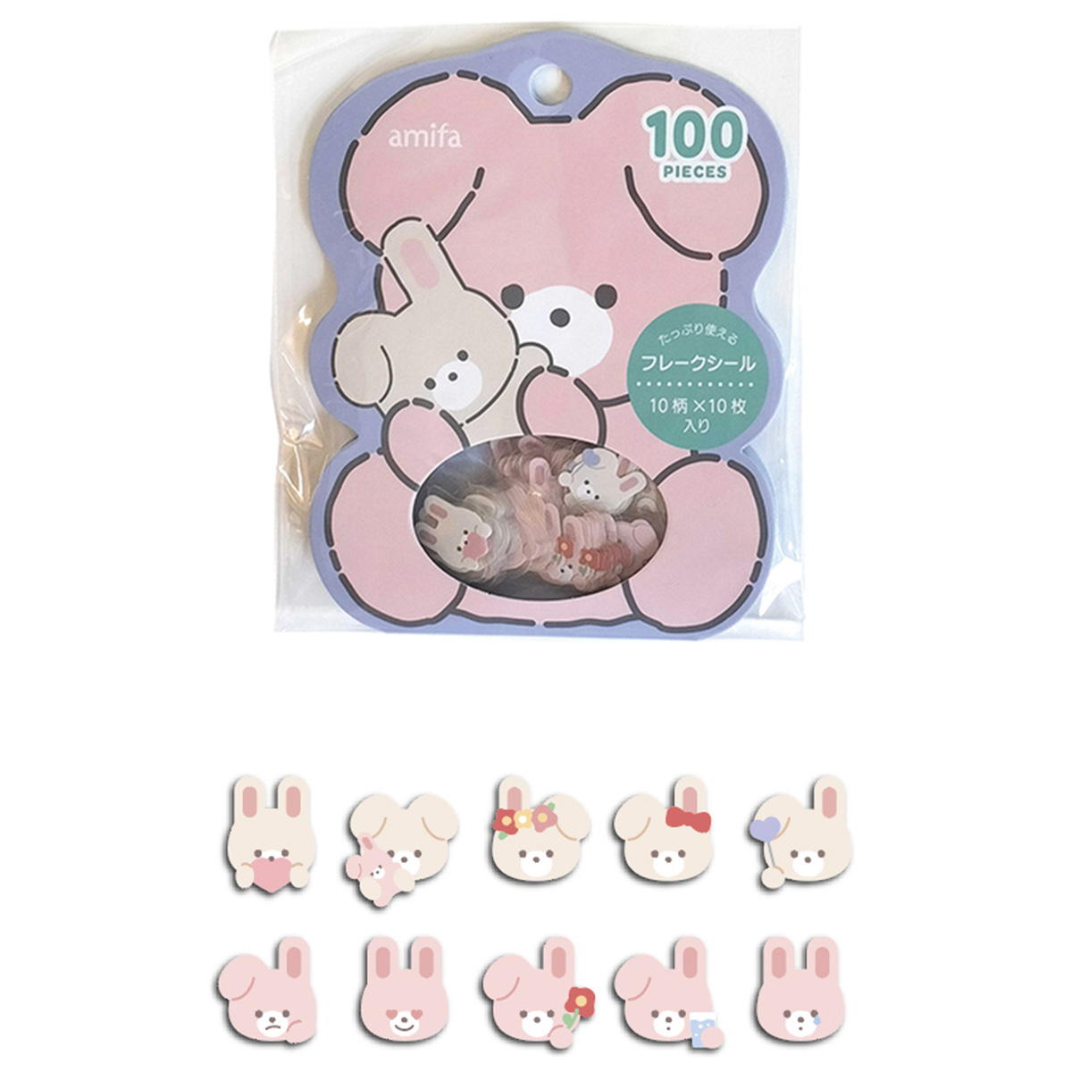 【まとめ買い】フレークシール 100P デイリーアニマル 0356/363274