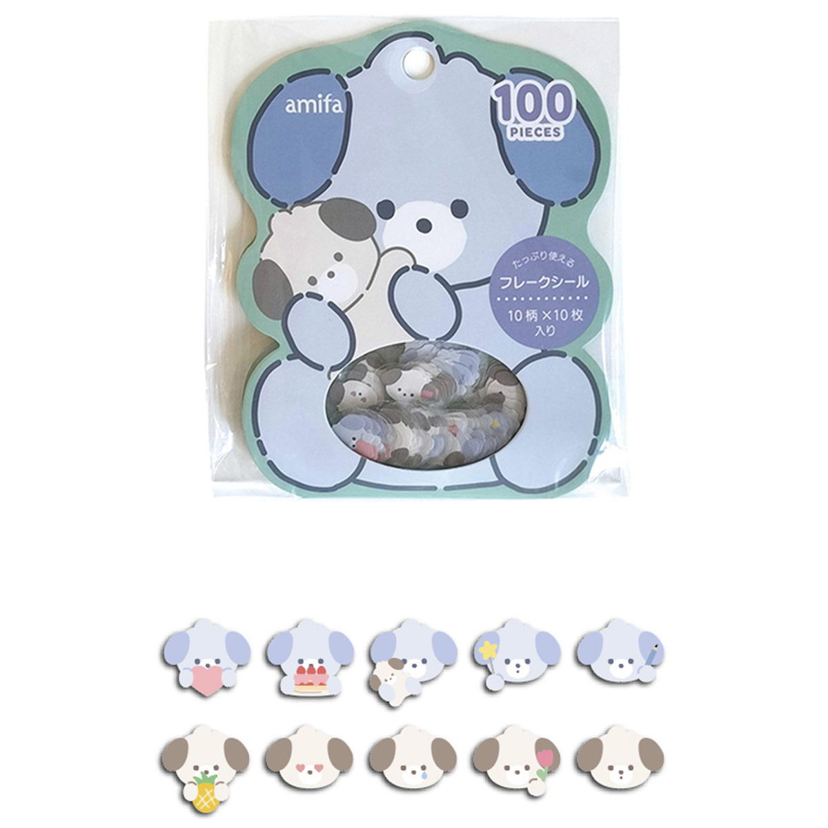 【まとめ買い】フレークシール 100P デイリーアニマル 0356/363274