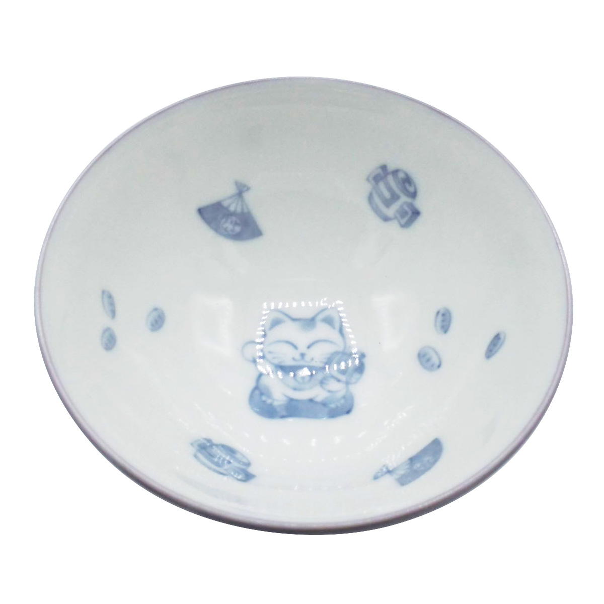 【まとめ買い】彩り招きねこ飯碗 大 紫1516/363483